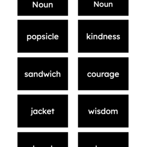 montessori grammar boxes concrete and abstract nouns (cursive)