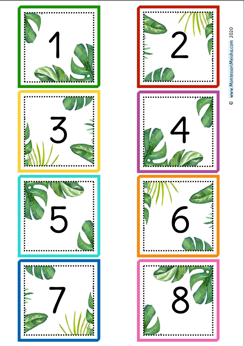 classroom calendar cards — tropical leaves theme classroom calendar cards — tropical leaves theme