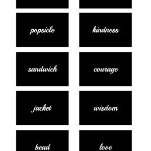 montessori grammar boxes concrete and abstract nouns (cursive)