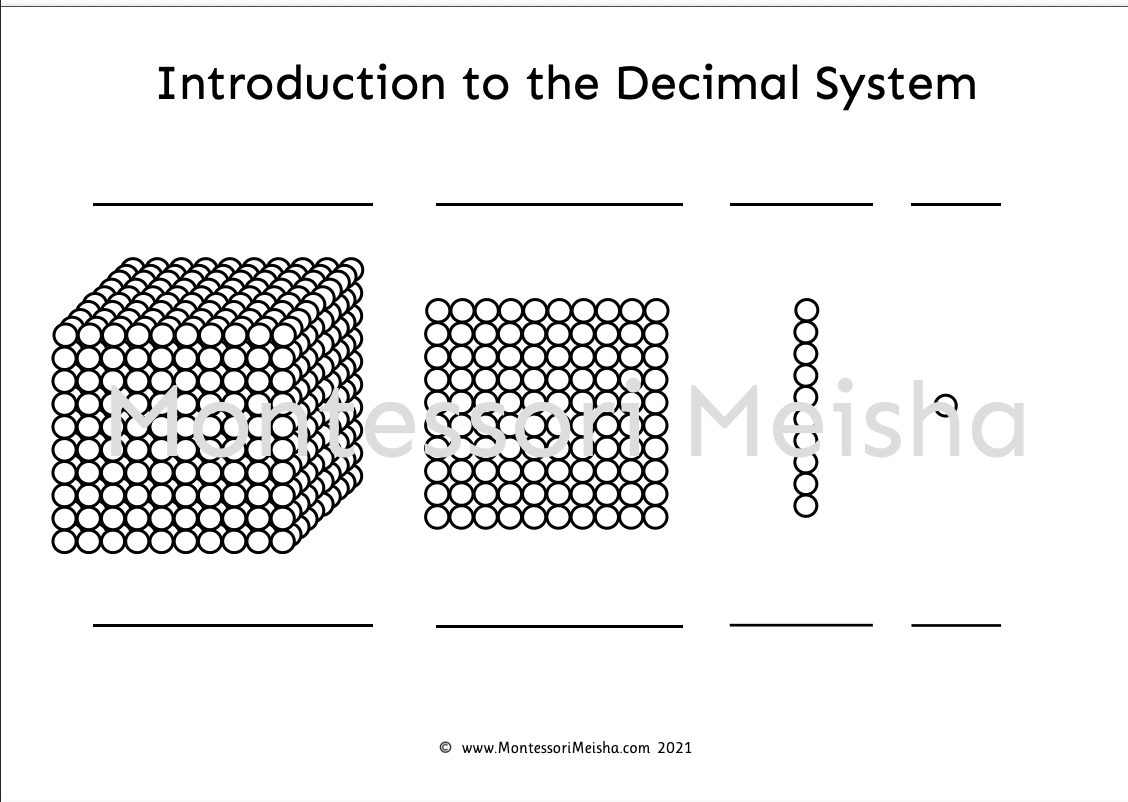 montessori golden beads worksheet — place value ones to thousands montessori golden beads worksheet — place value ones to thousands