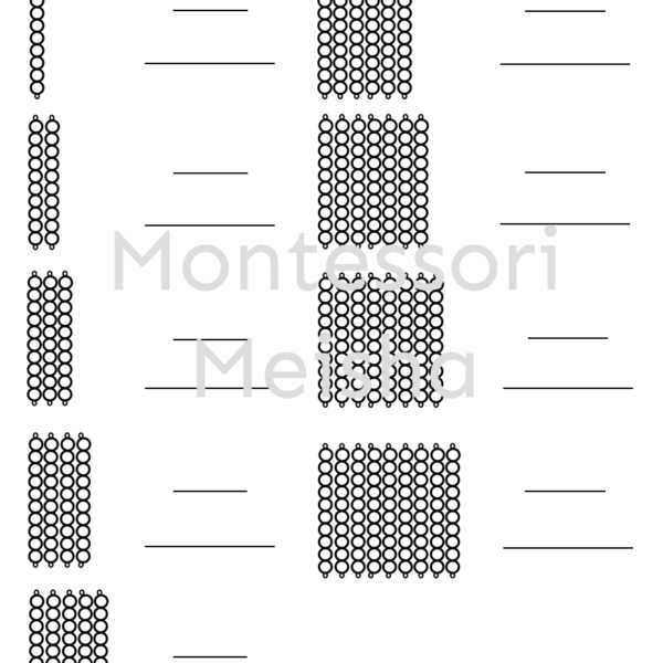 montessori ten board — tens, place value and number sense from 10 to 90