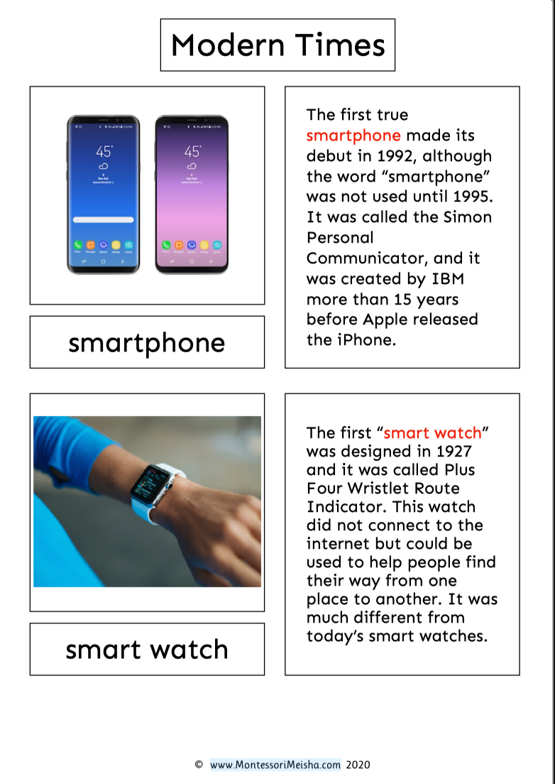 then and now — history nomenclature cards then and now — history nomenclature cards