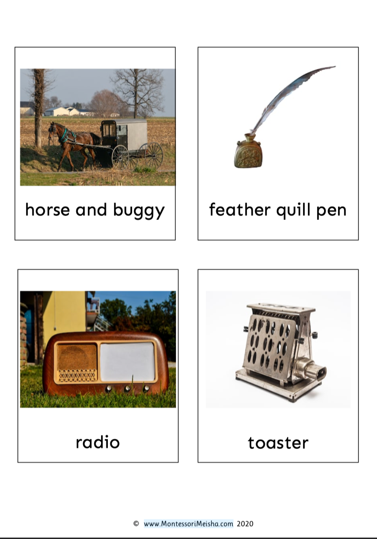 then and now — history nomenclature cards then and now — history nomenclature cards