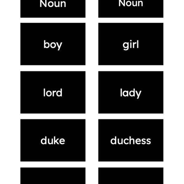 Montessori Grammar Box — Masculine and Feminine Nouns