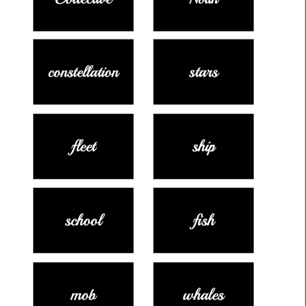 Collective Nouns (Cursive)